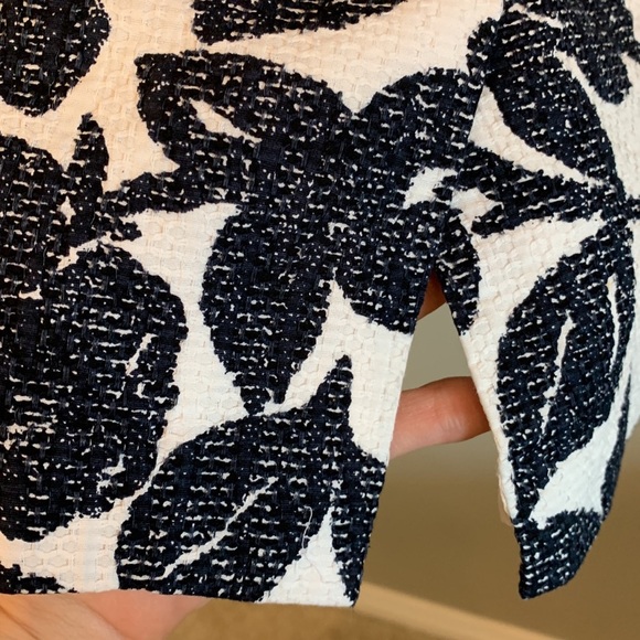 Ann Taylor Floral Tweed Black and White Skirt - Picture 3 of 8